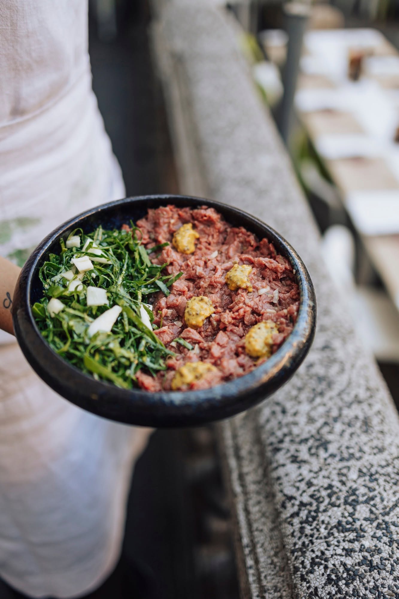 Tartare di manzo con erbe e senape